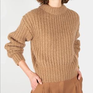 The Frankie Shop Cable-Knit High Neck Sweater